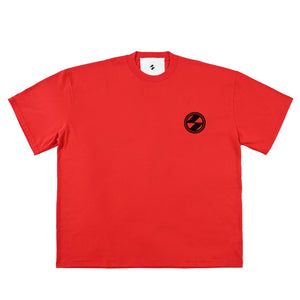 The Salvages Rising Dragon Logo OS T-Shirt in Red