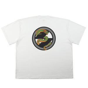 The Salvages Rising Dragon Logo OS T-Shirt in White