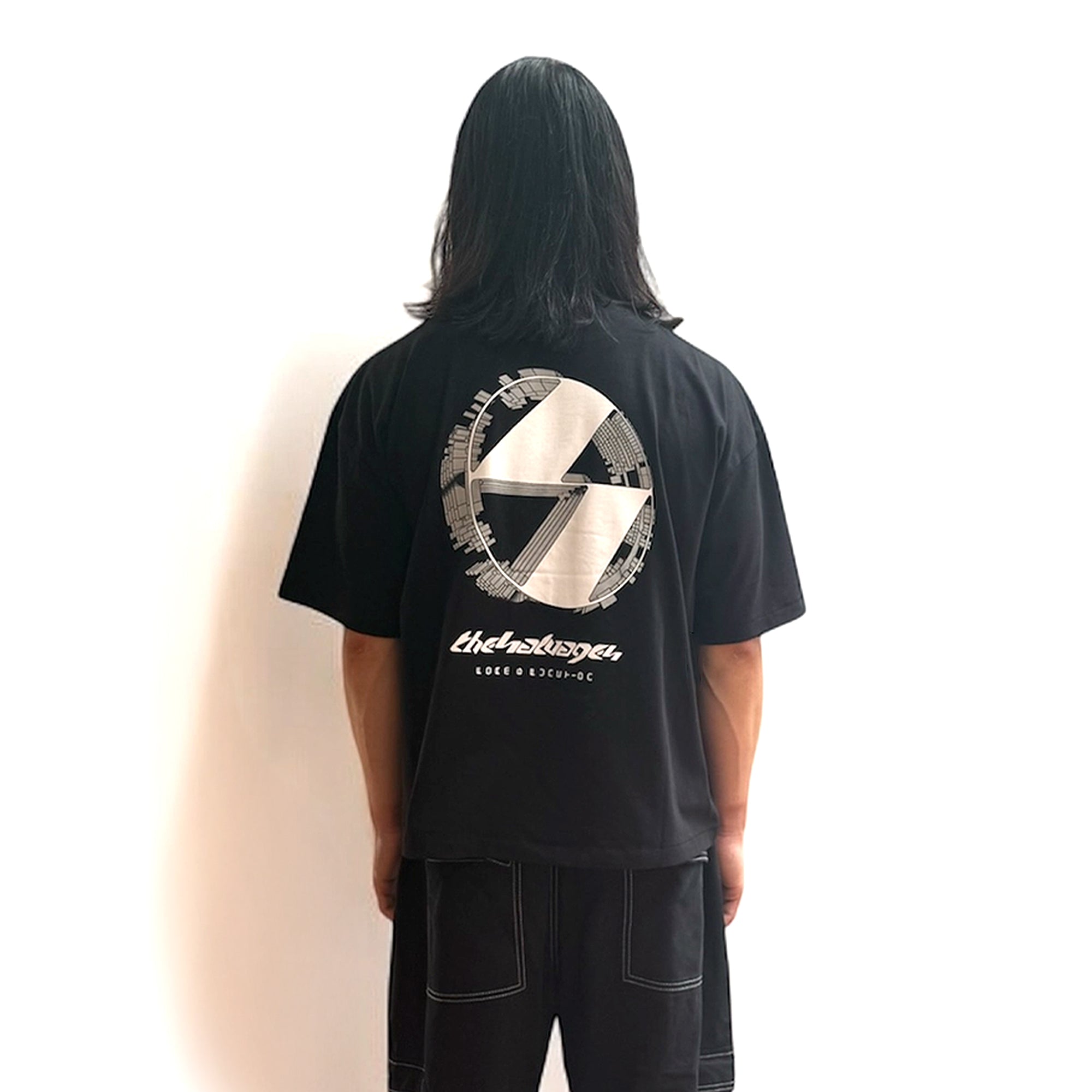 The Salvages x Number 3 Space Station Boxy T-Shirt in Black