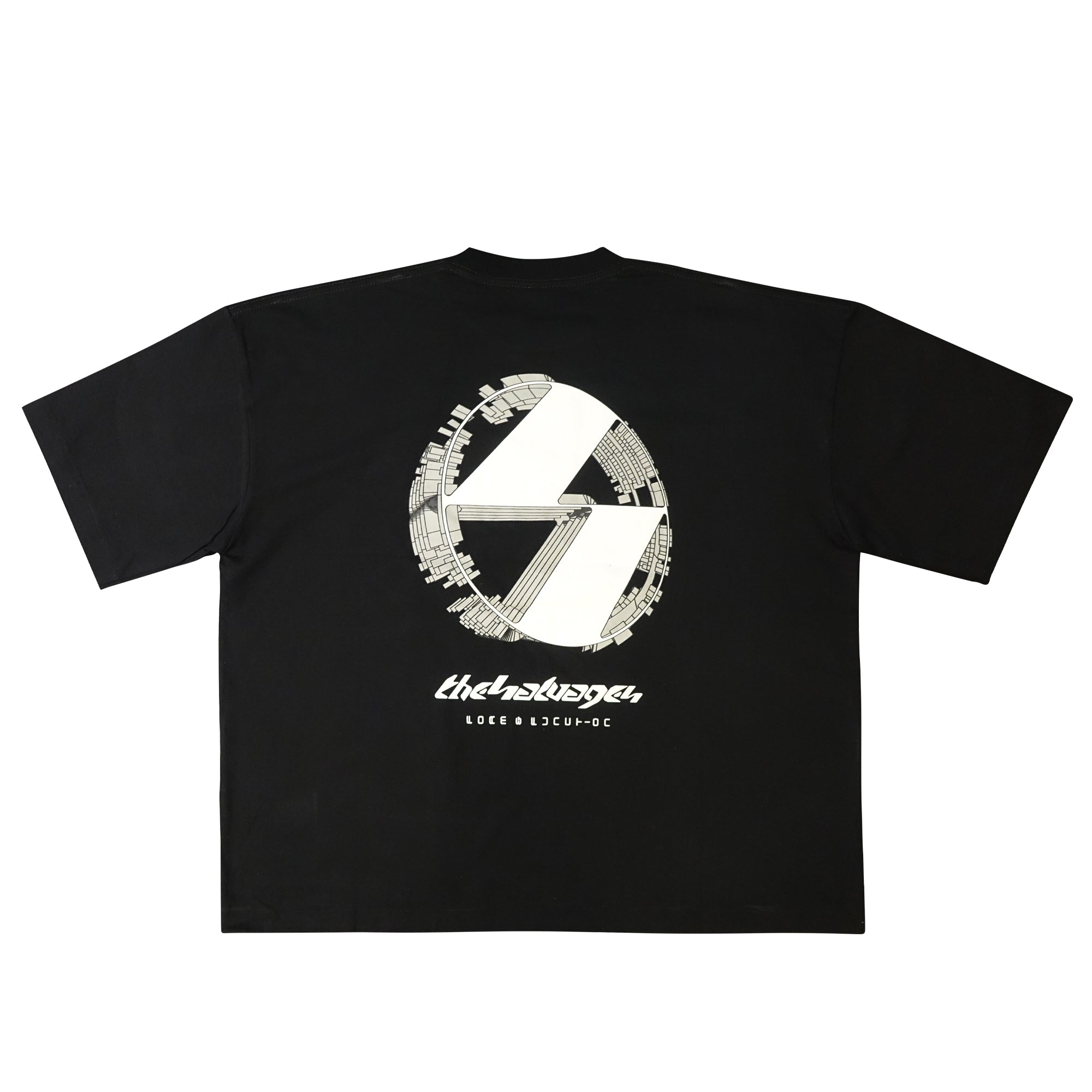 The Salvages x Number 3 Space Station Boxy T-Shirt in Black