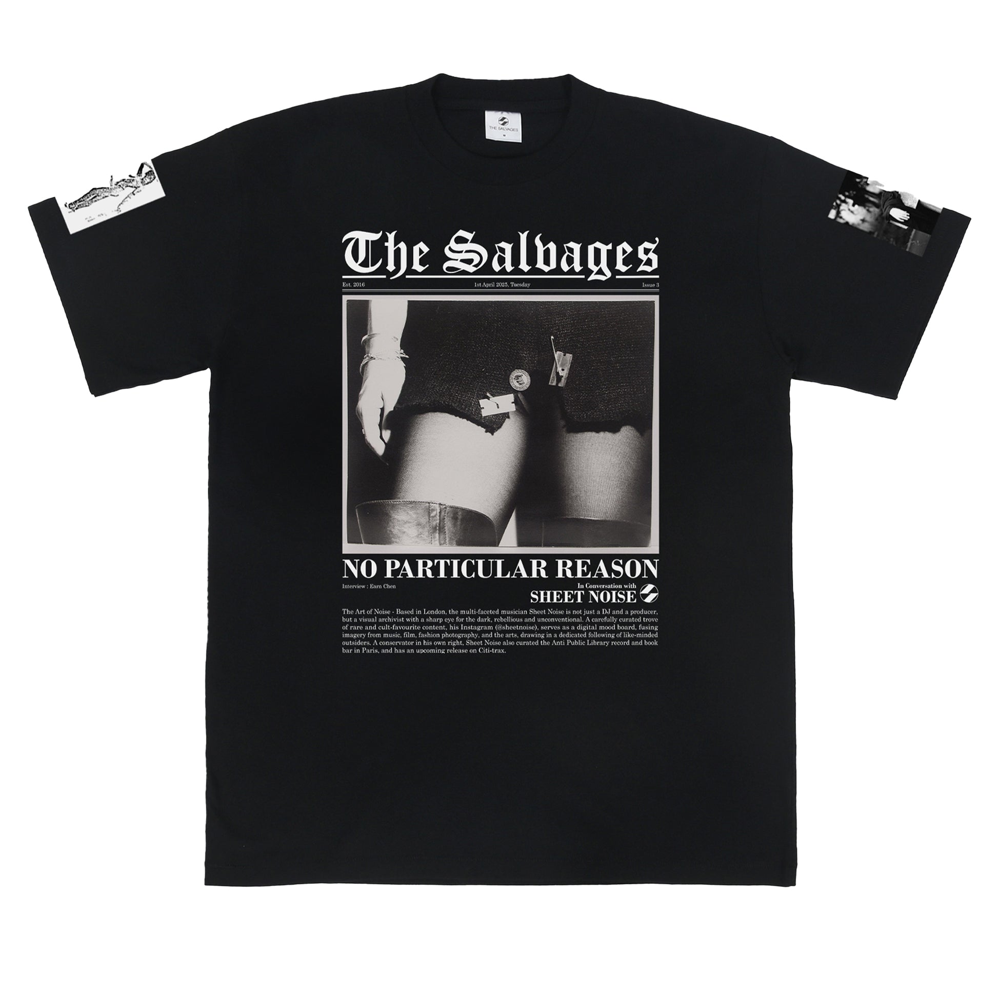 'NO PARTICULAR REASON' The Salvages x Sheet Noise T-Shirt in Black