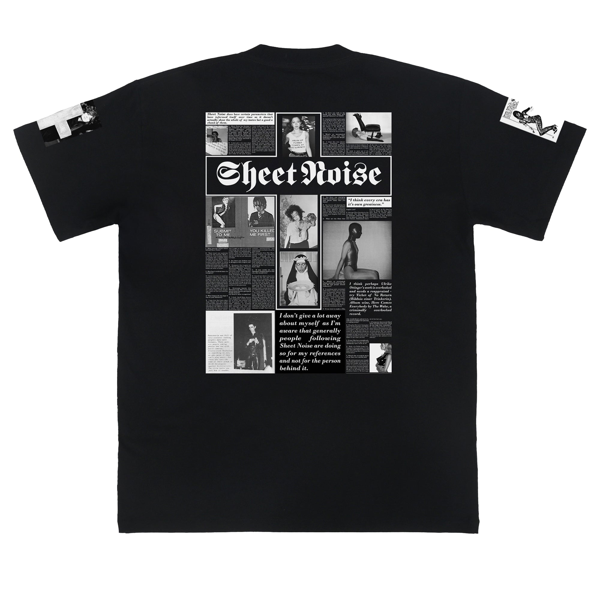 NO PARTICULAR REASON' The Salvages x Sheet Noise T-Shirt in Black