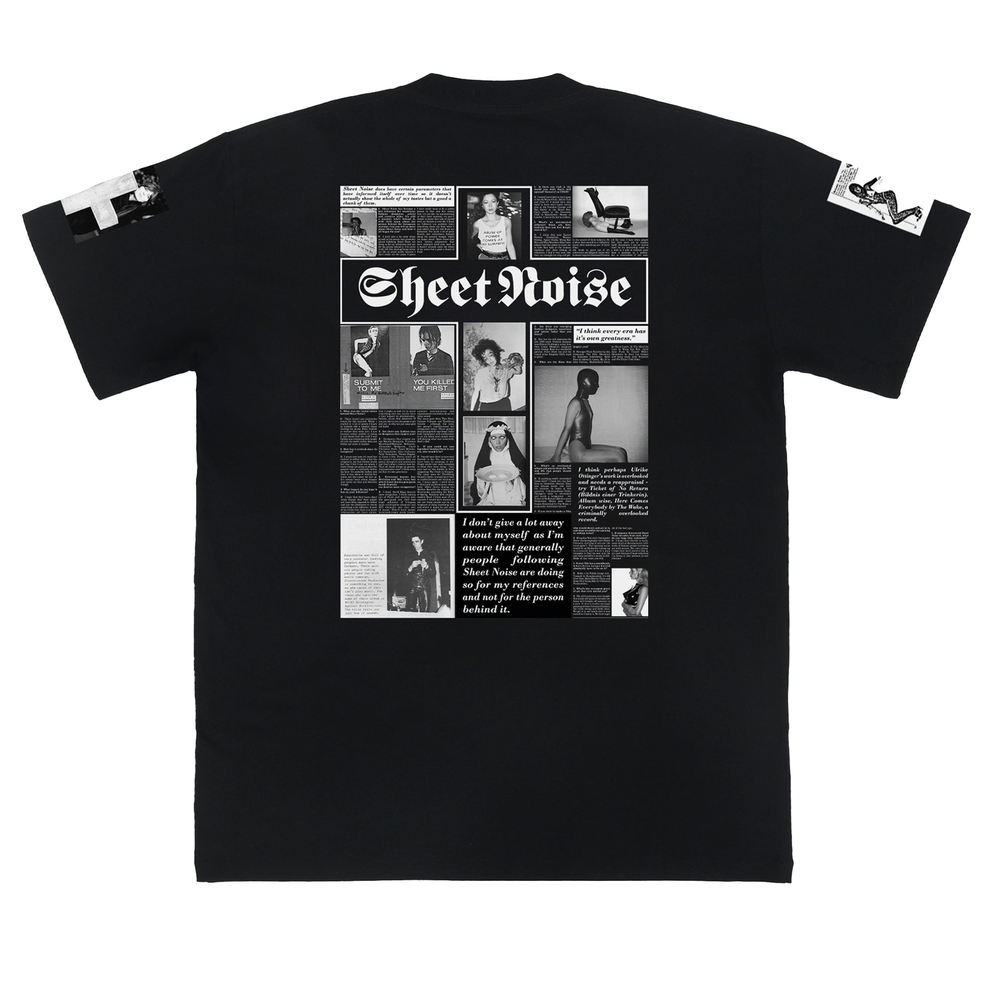 'NO PARTICULAR REASON' The Salvages x Sheet Noise T-Shirt in Black