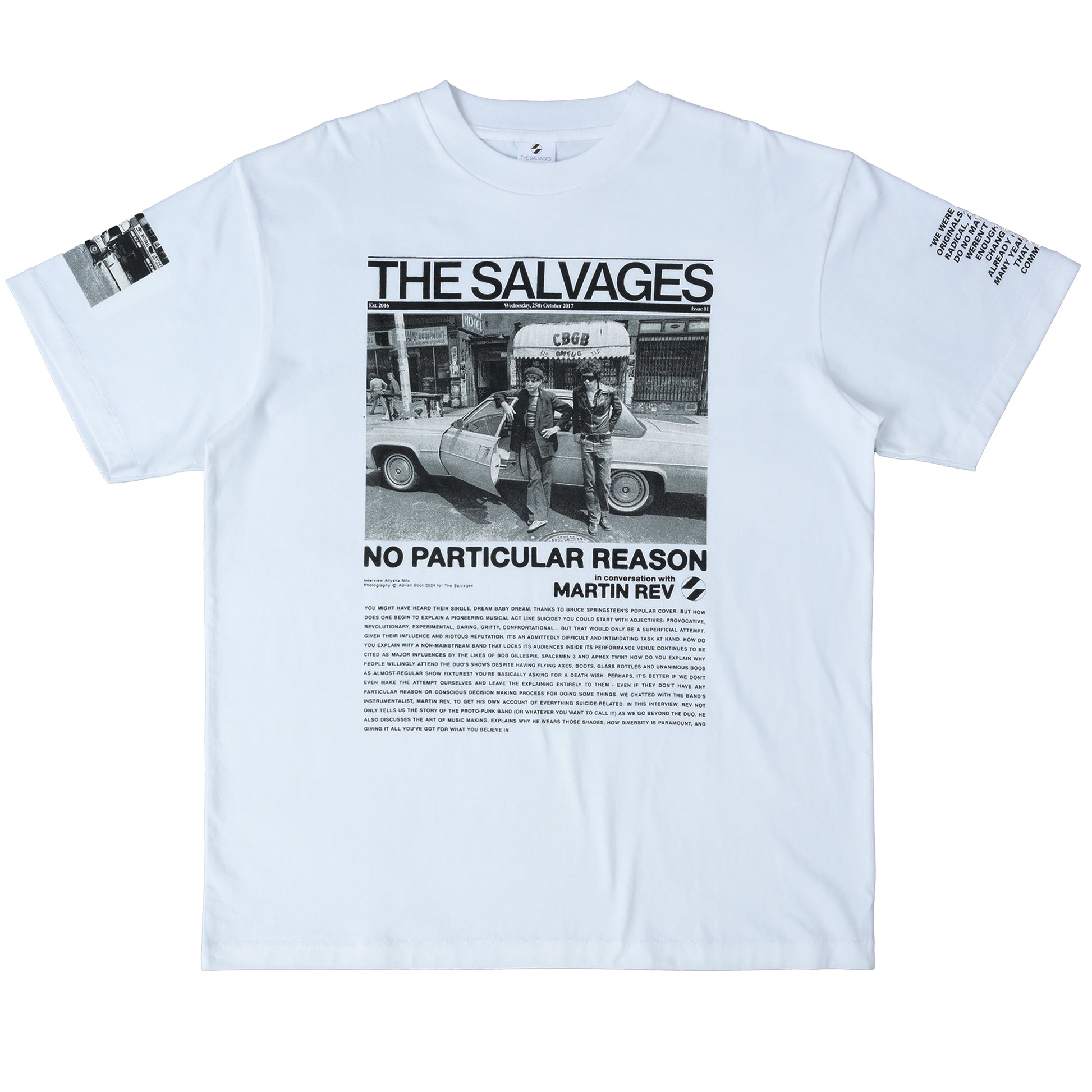 'NO PARTICULAR REASON' The Salvages x Suicide T-Shirt in White