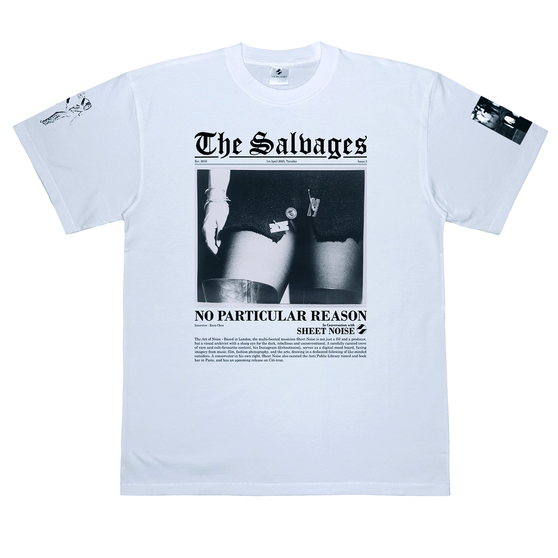 'NO PARTICULAR REASON' The Salvages x Sheet Noise T-Shirt in White