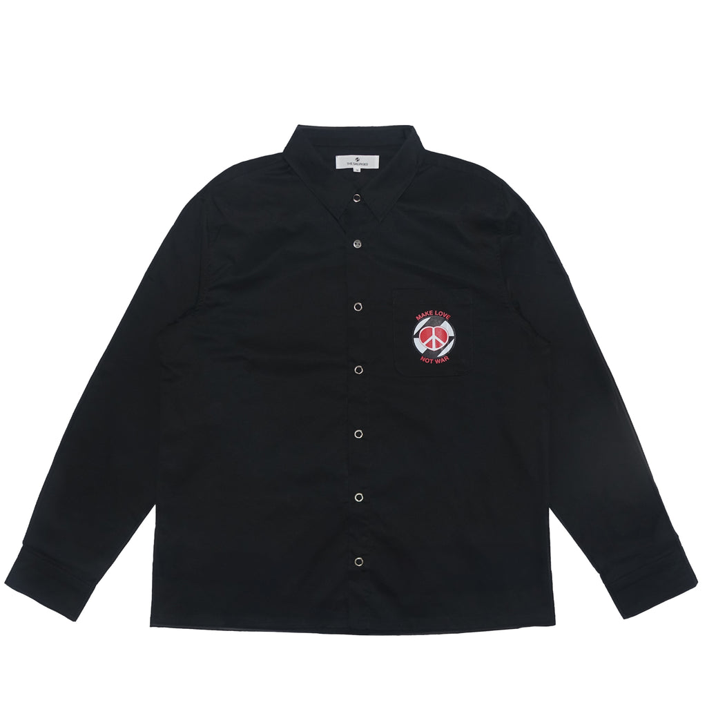 The Salvages 'Mind Games' Long Sleeve Emblem Snap Shirt - Exclusive