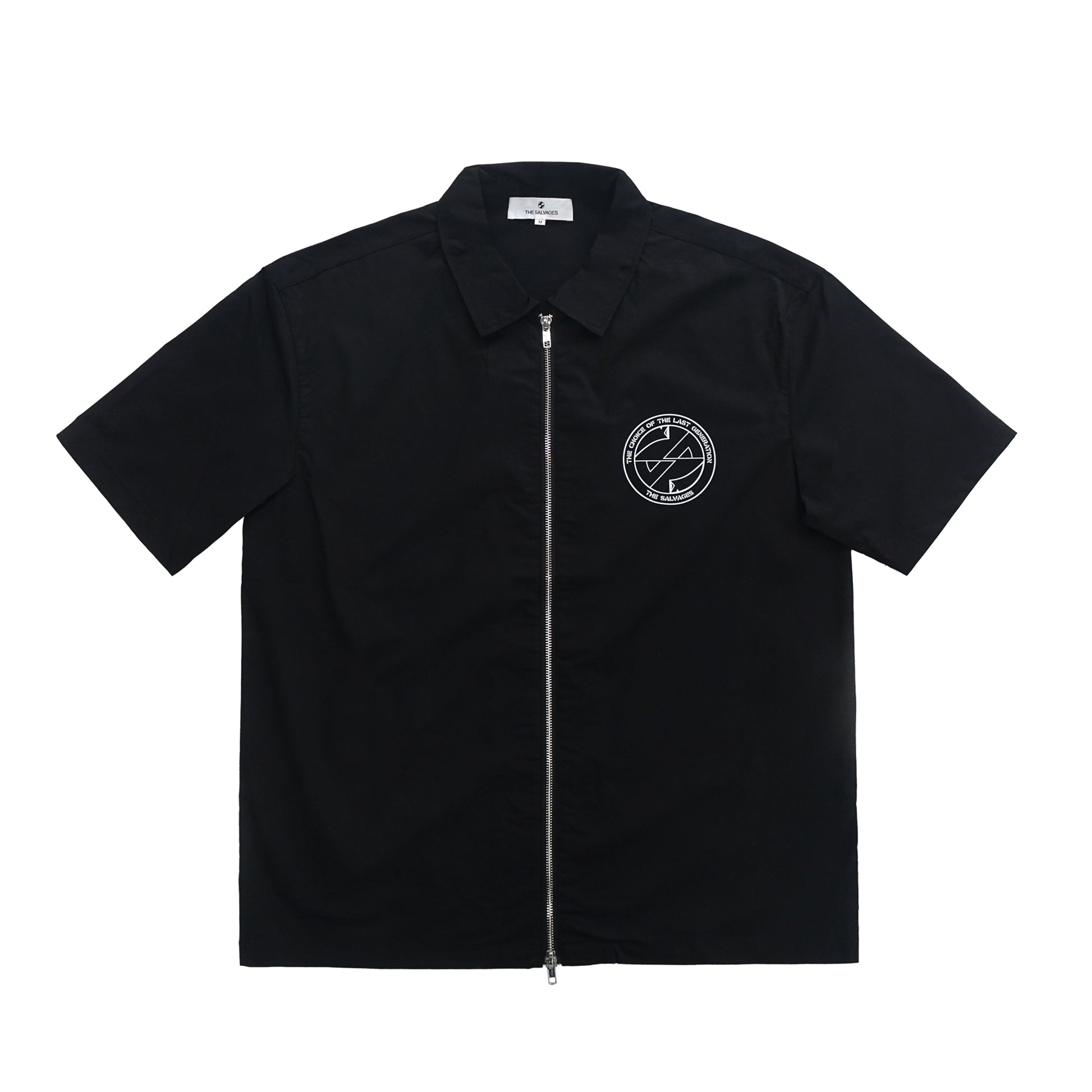 The Salvages Libertine Zip Short Sleeve Work Shirt - Exclusive