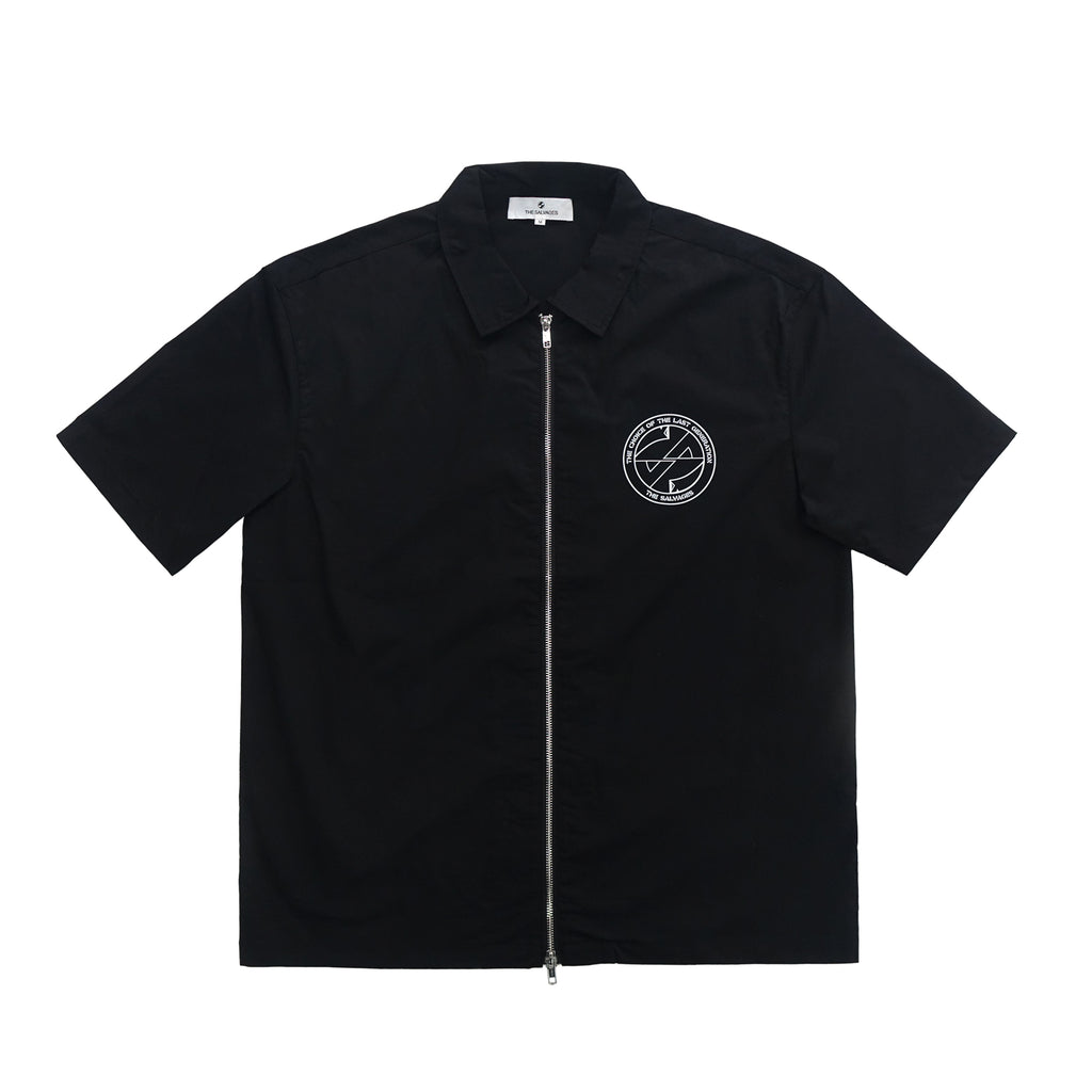 The Salvages Libertine Zip Short Sleeve Work Shirt - Exclusive