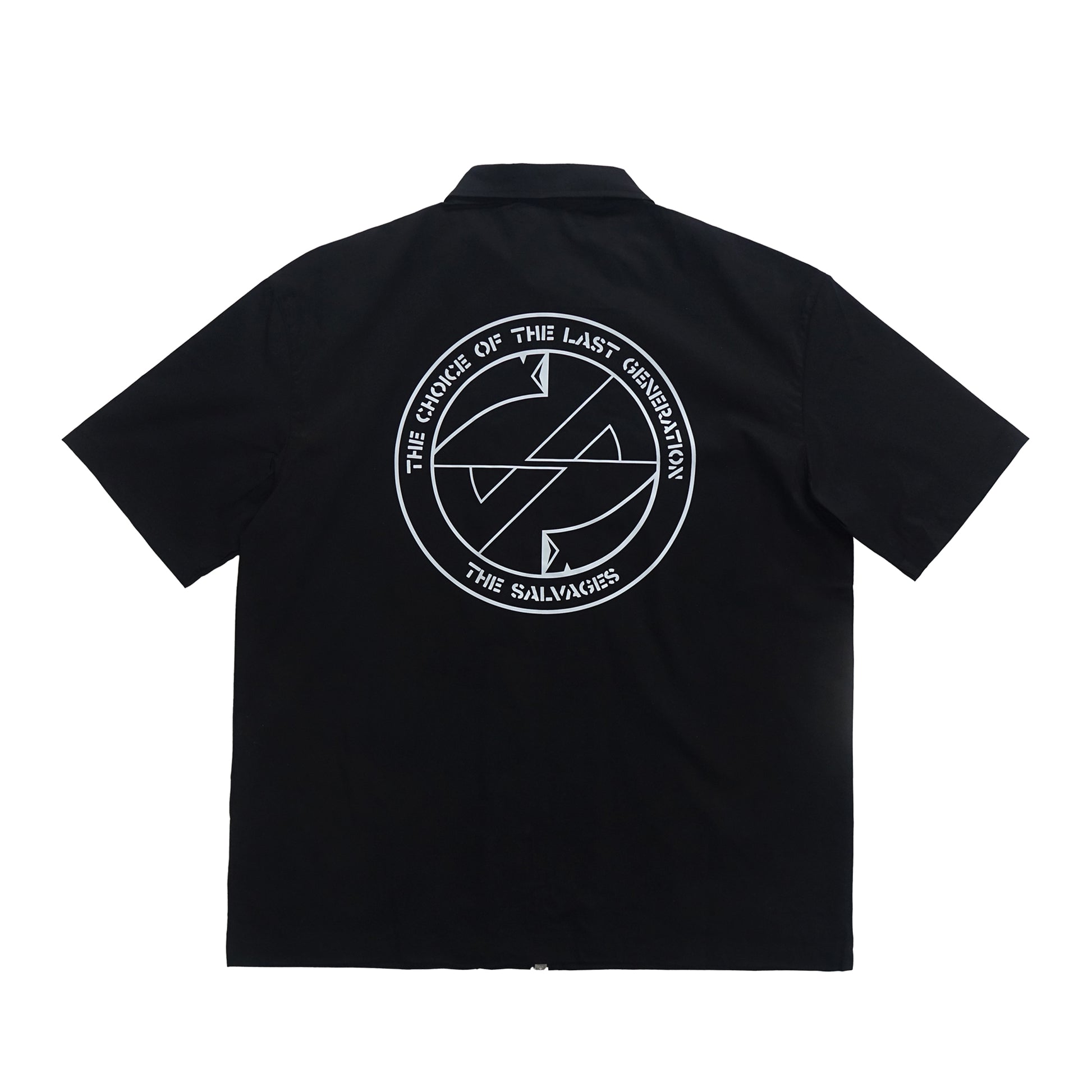 The Salvages Libertine Zip Short Sleeve Work Shirt - Exclusive