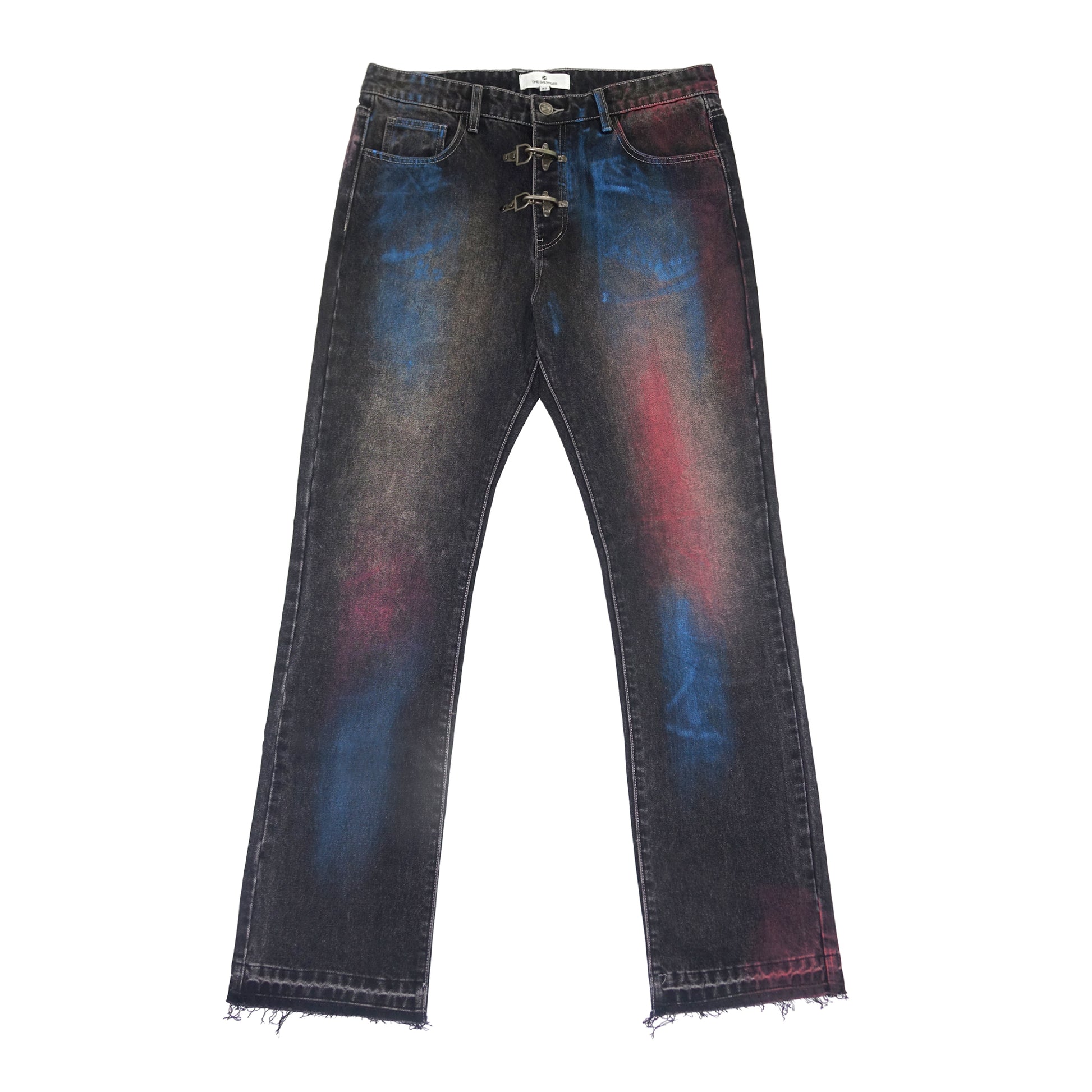 The Salvages 'Real Lies' Aura Straight Cut Jeans with Fireman Closure