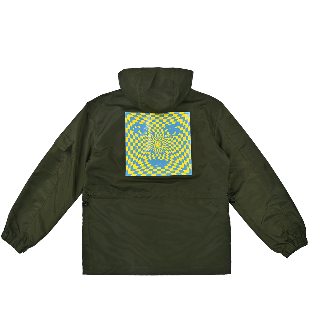 The Salvages 'Sublime' Hypnotic Anorak Jacket in Army Green