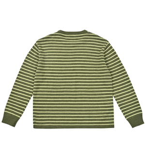 The Salvages 'Sublime' Striped Crewneck in Olive