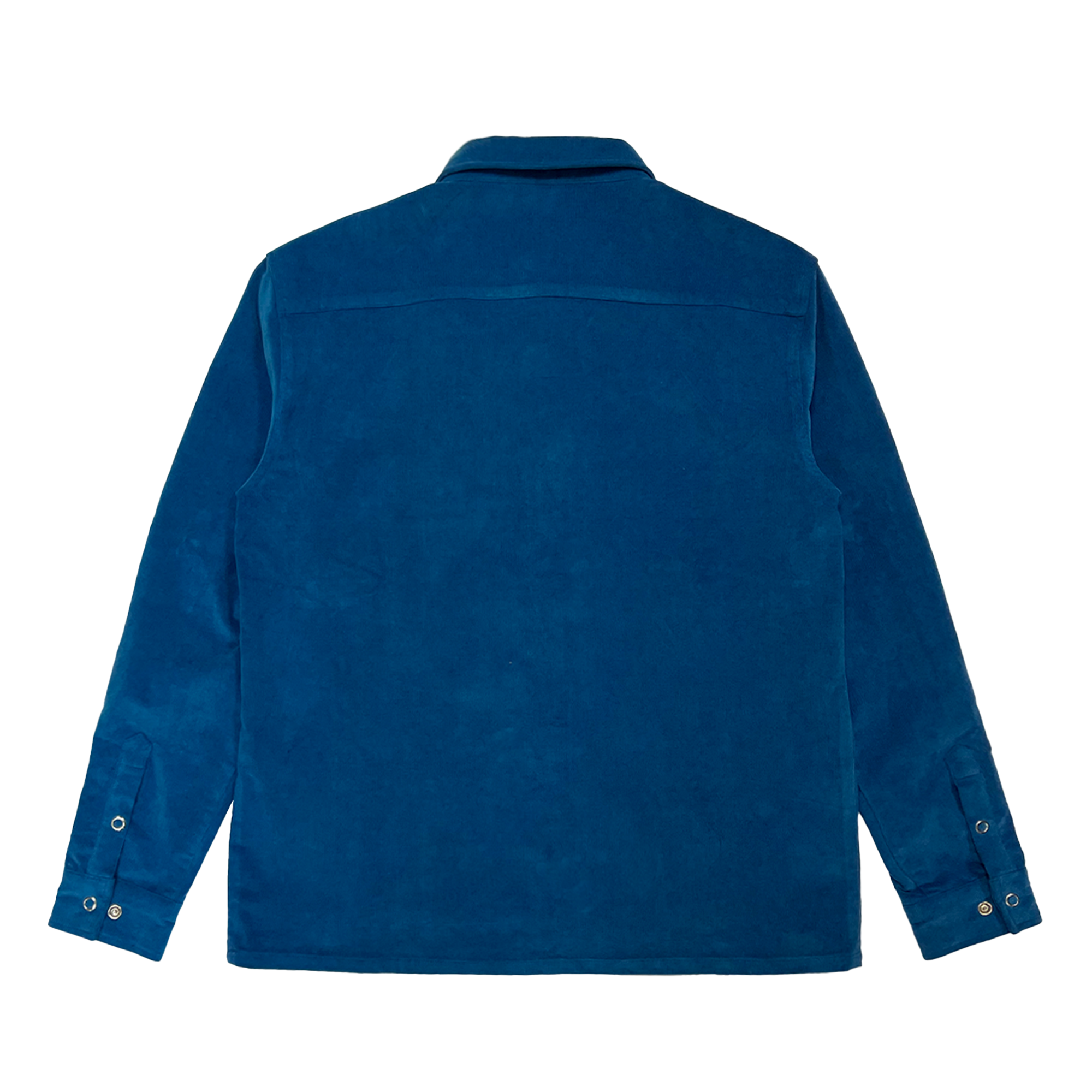 The Salvages 'Sublime' Classic Shirt with Emblem Snaps in Electric Blue