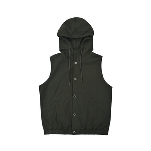 The Salvages 'Sublime' Hypnotic Hooded Vest in Dark Grey