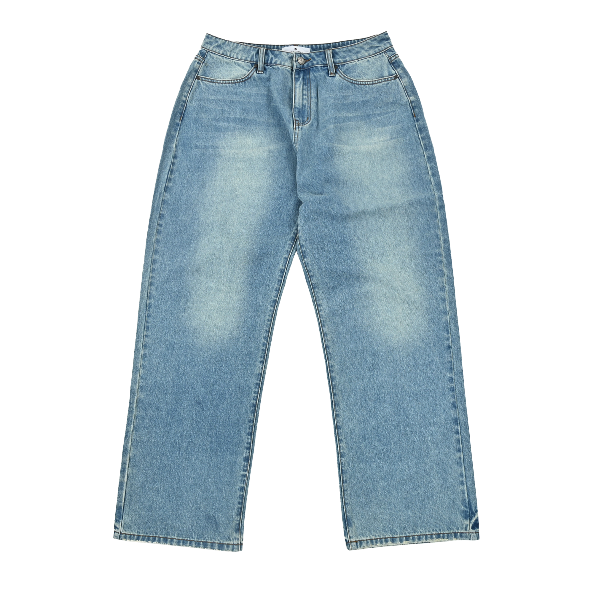 Plain Baggy Jeans in Light Blue – SVRN