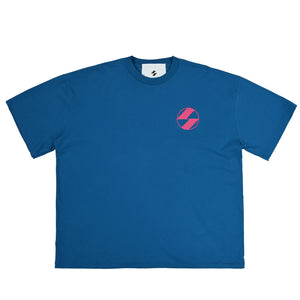 The Salvages 'Sublime' Classic Emblem OS T-Shirt in Deep Blue