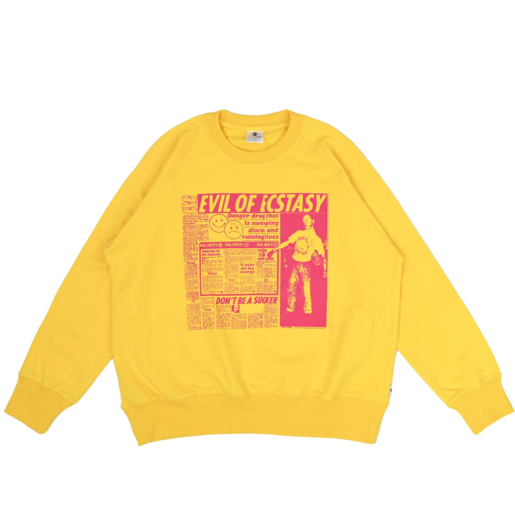 The Salvages 'Sublime' Disco Danger Raglan Sweatshirt in Summer Yellow