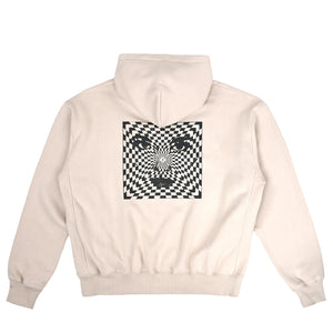 The Salvages 'Sublime' Hypnotic Snap Hoodie in Ecru