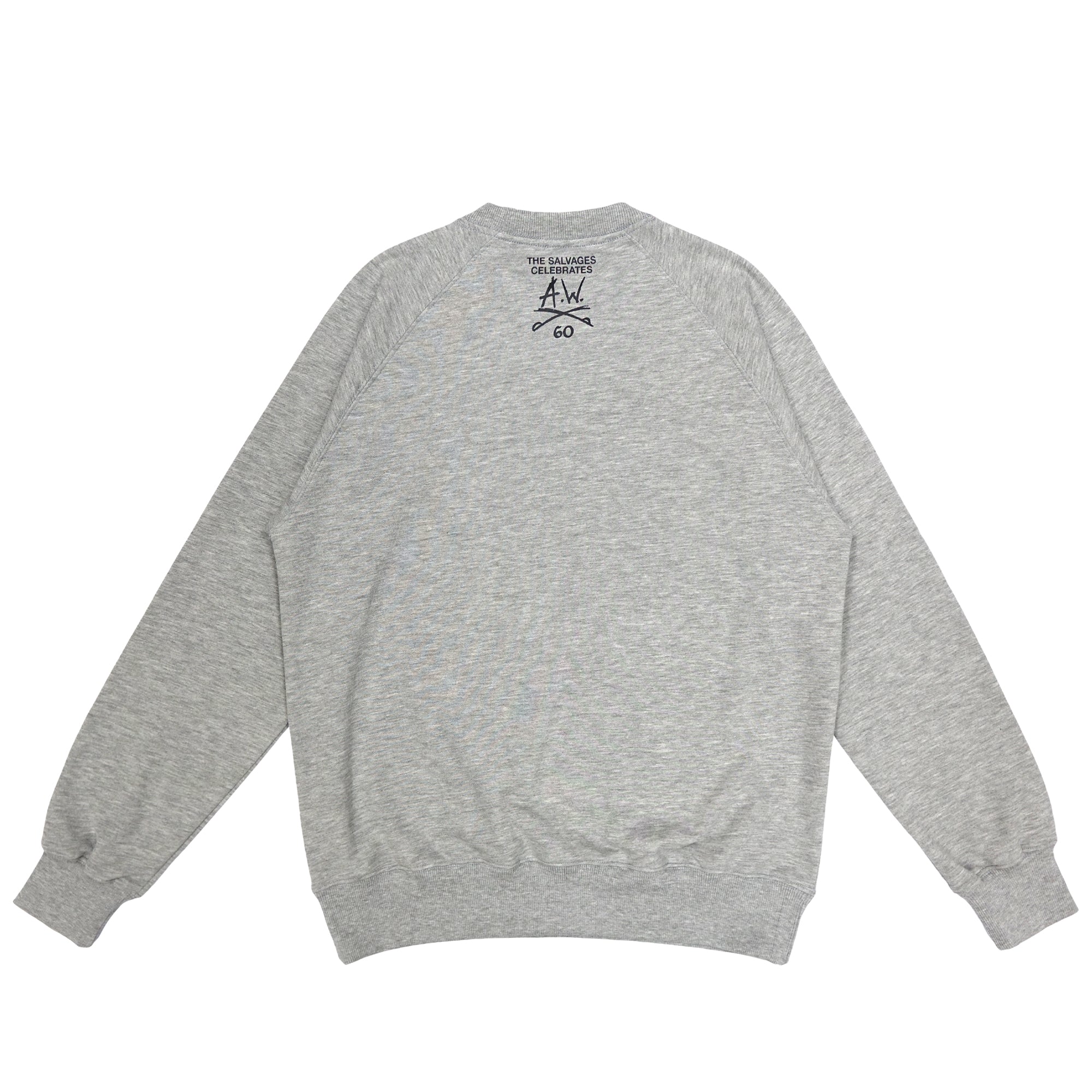 The Salvages Andrew Weatherall AW60 Raglan Sweater in Grey