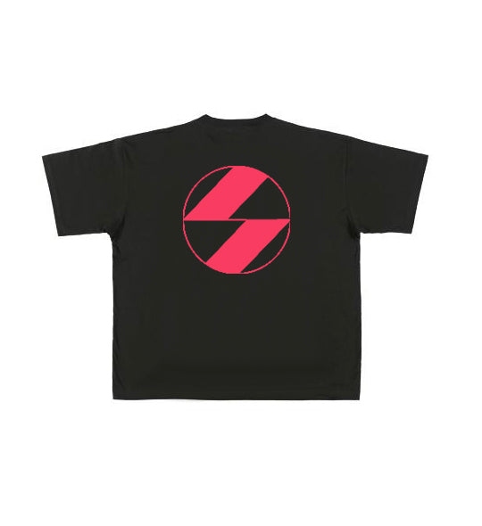The Salvages Neon Pink Logo Black OS T-shirt