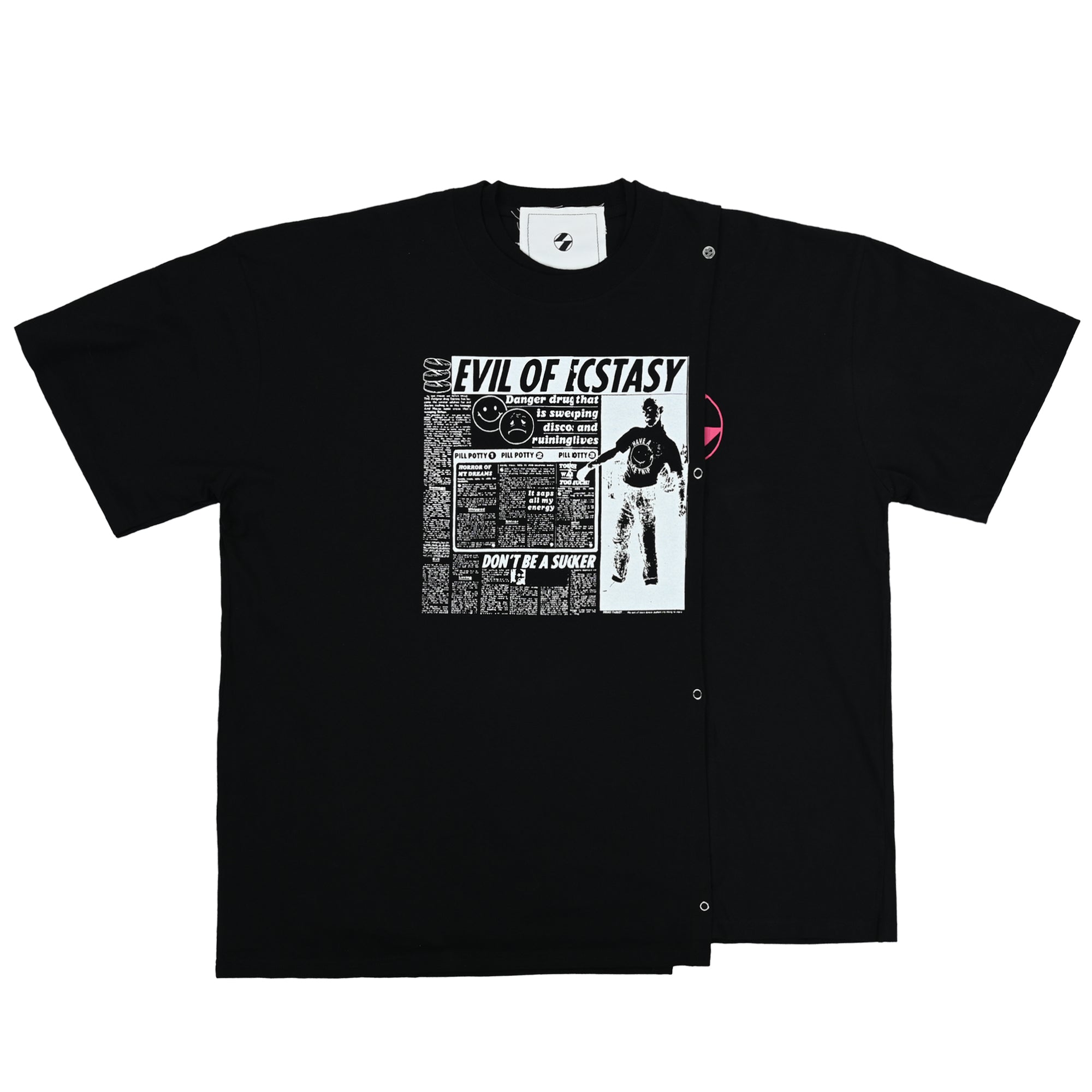 The Salvages 'Sublime' Disco Danger Layer OS T-Shirt in Black