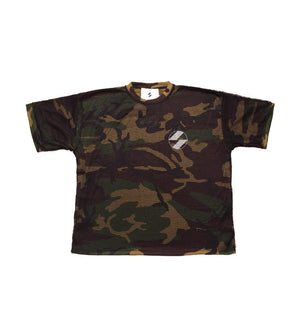 The Salvages Woodland Camouflage Logo OS T-Shirt with Net